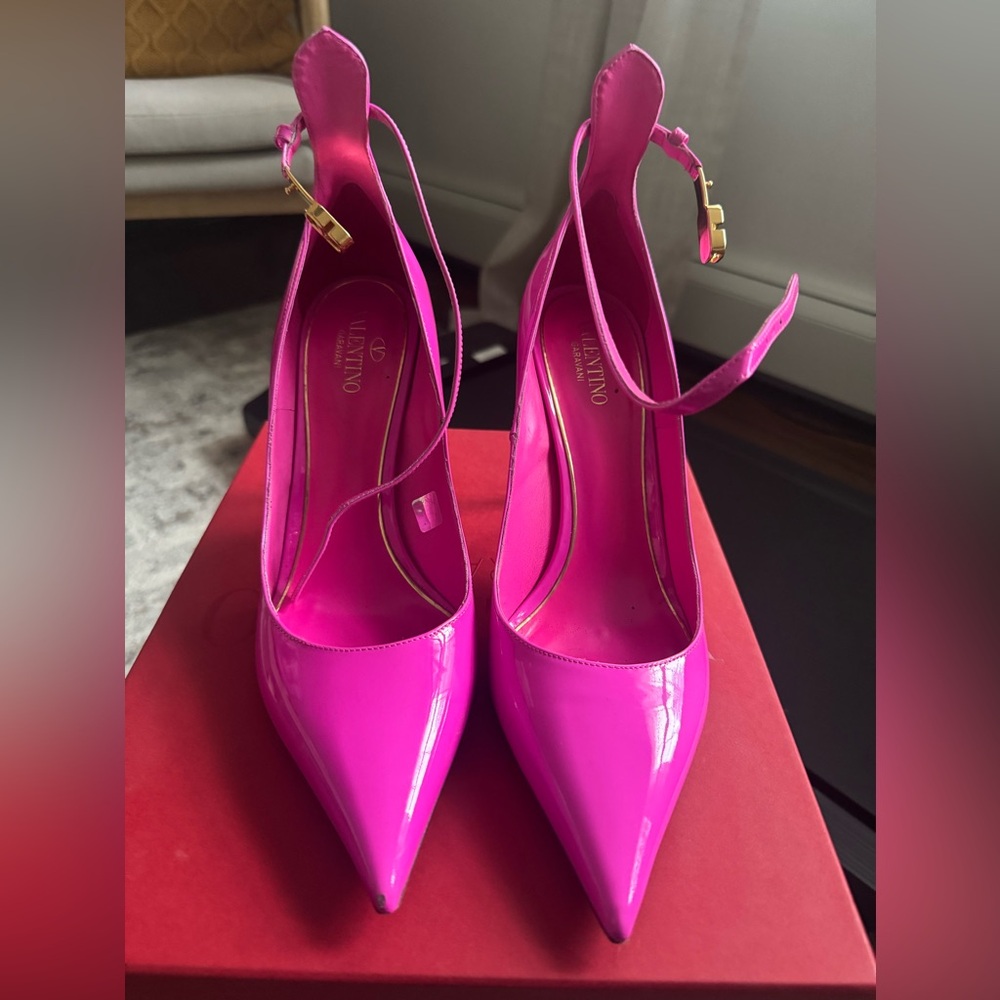 Valentino Pink Patent Leather Pumps